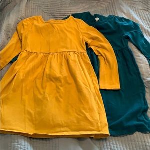 Lot of 2 long sleeve Old Navy girls dresses